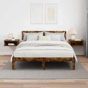 Comodino 2 pcs Rovere fumé 40 x 31 x 15 cm Legno multistrato 891113