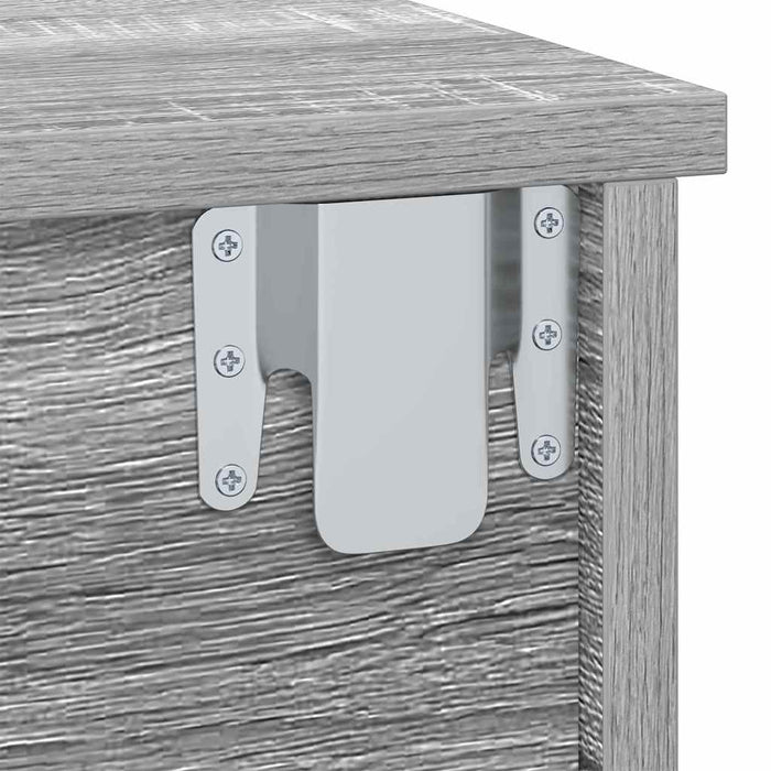 Comodino Grigio Sonoma 40 x 31 x 15 cm Legno multistrato 891114