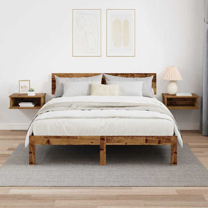 Comodino 2 pcs Legno vecchio 40 x 31 x 15 cm Legno multistrato 891117