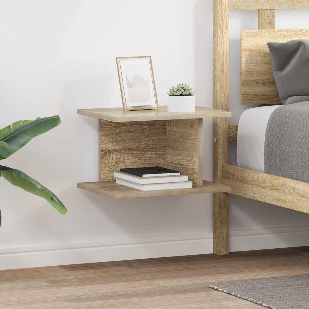 Comodino 2 pcs Rovere Sonoma 40 x 30 x 25 cm Legno multistrato 891173