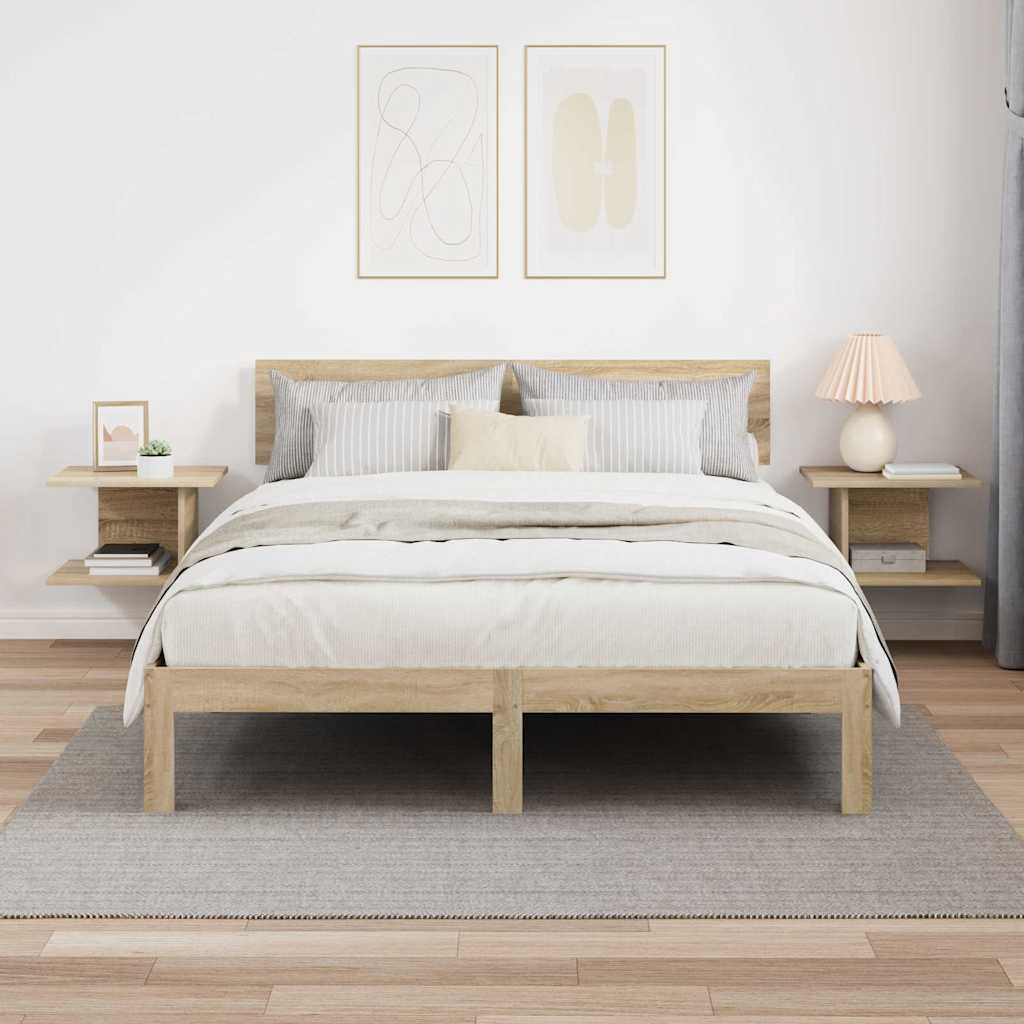 Comodino 2 pcs Rovere Sonoma 40 x 30 x 25 cm Legno multistrato 891173