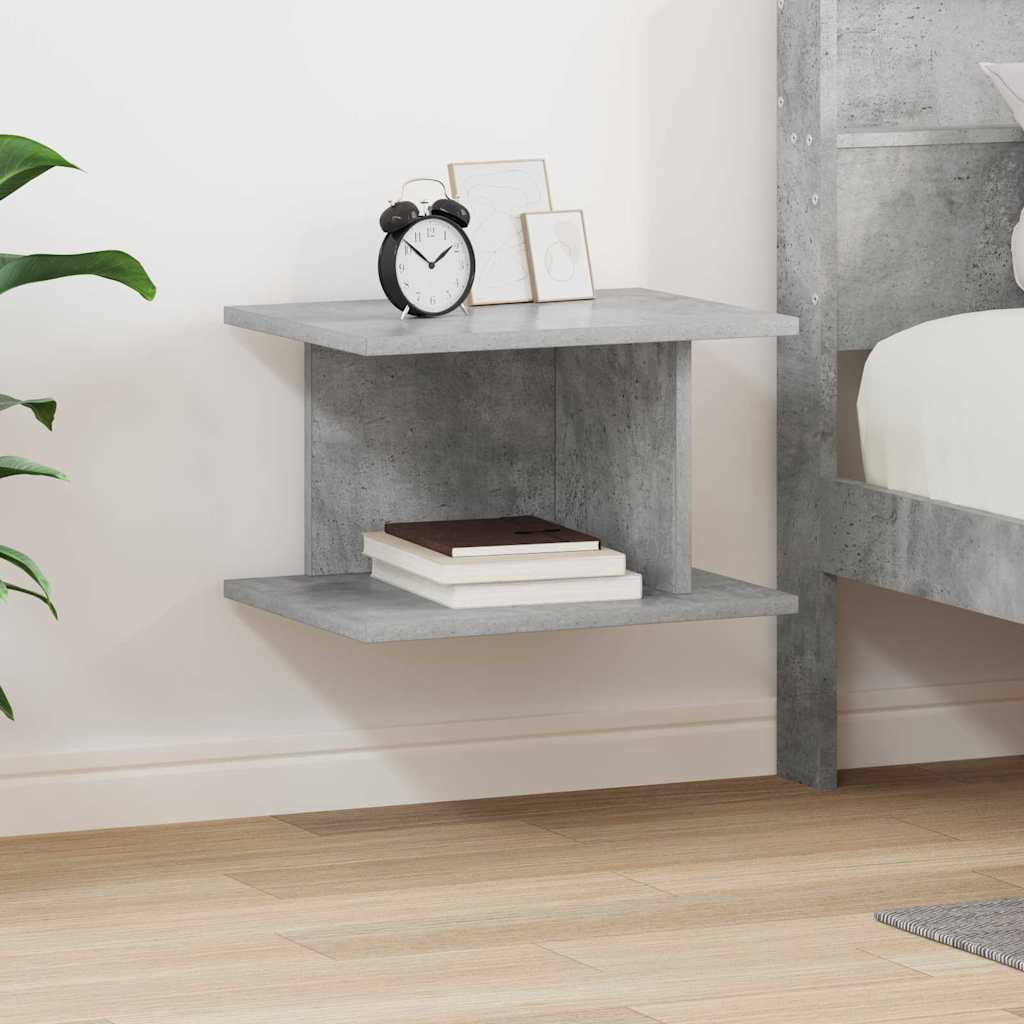 Comodino Grigio cemento 40 x 30 x 25 cm Legno multistrato 891174
