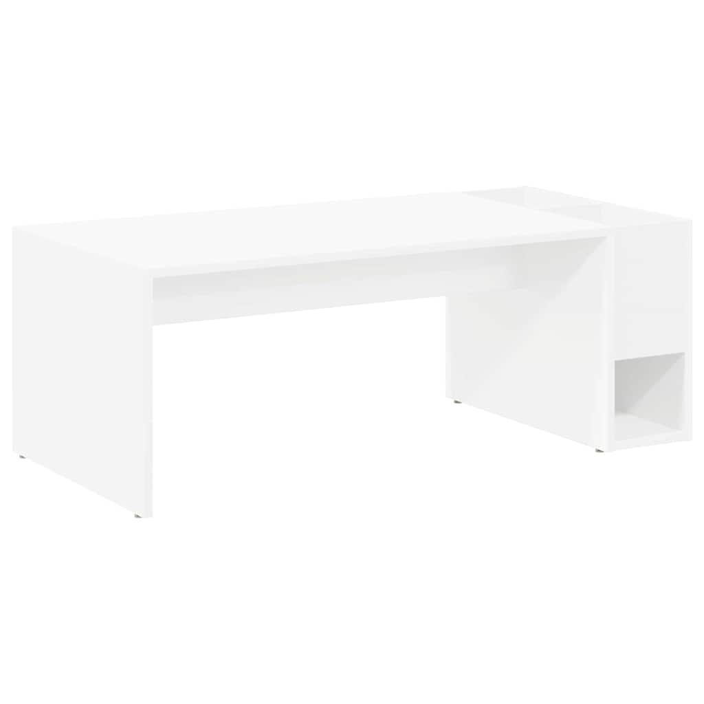 Tavolino da salotto Bianco 101,5 x 50 x 37 cm Legno multistrato 891192