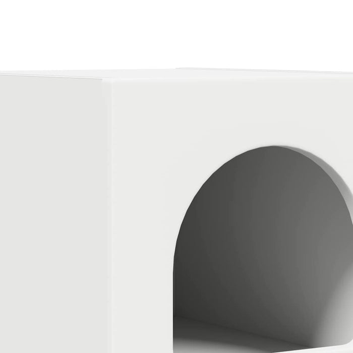 Comodino-Tavolino da notte Bianco 29.5 x 35 x 50 cm Legno multistrato