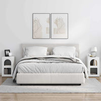 Comodino 2 pcs Bianco 29.5 x 35 x 50 cm Legno multistrato 891225