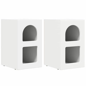 Comodino 2 pcs Bianco 29.5 x 35 x 50 cm Legno multistrato 891225
