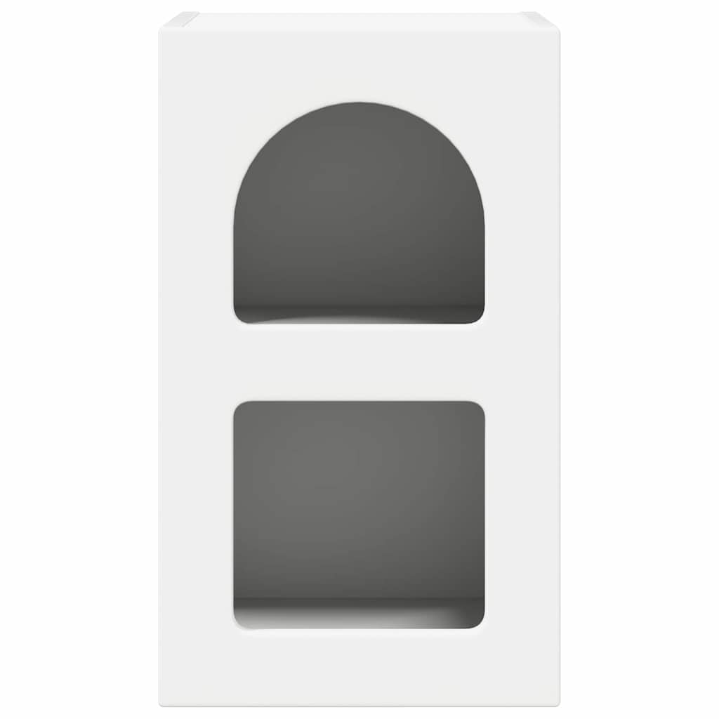 Comodino 2 pz-Set di 2 Tavolino da notte Bianco 29.5 x 35 x 50 cm Legno multistrato