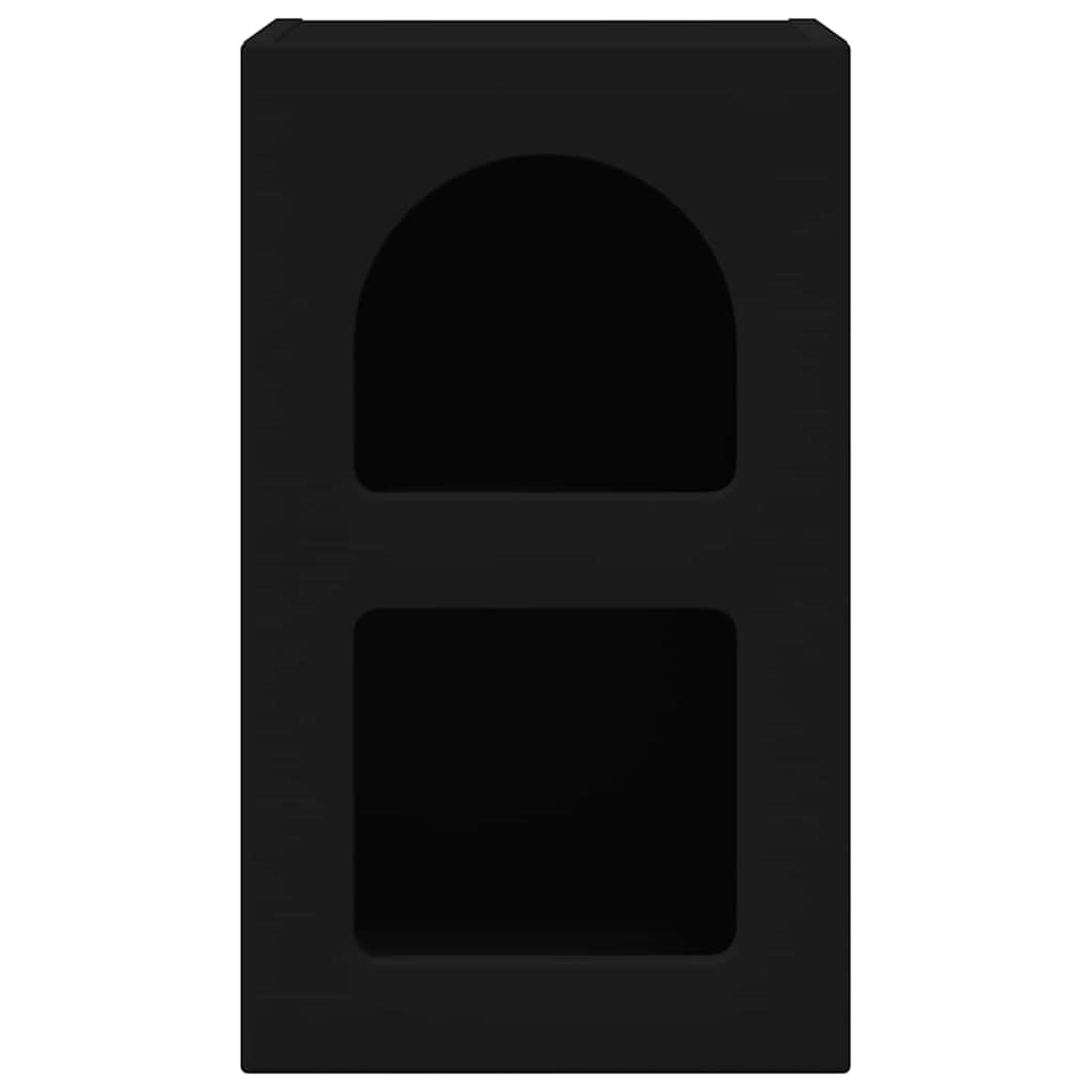 Comodino Nero 29.5 x 35 x 50 cm Legno multistrato 891226