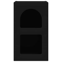 Comodino 2 pz-Set di 2 Tavolino da notte Nero 29.5 x 35 x 50 cm Legno multistrato