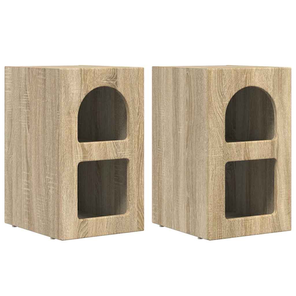 Comodino 2 pcs Rovere Sonoma 29.5 x 35 x 50 cm 891229