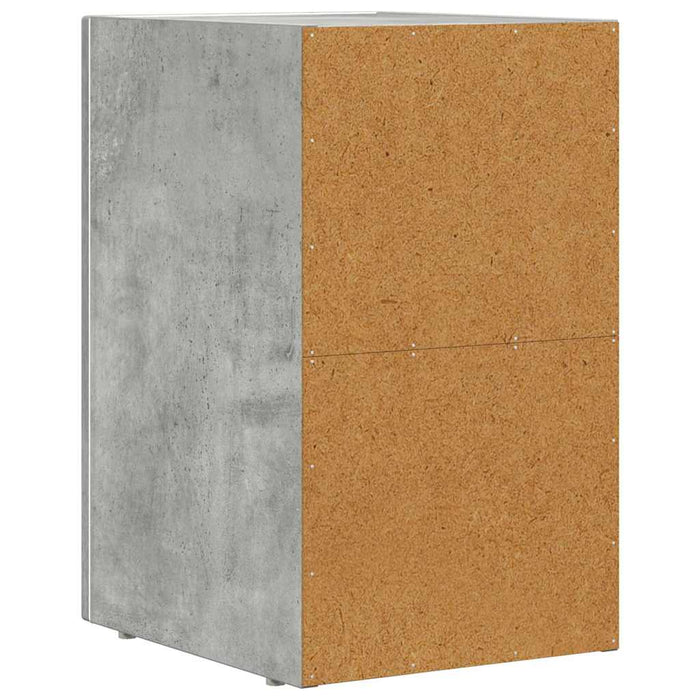 Comodino Grigio cemento 29.5 x 35 x 50 cm Legno multistrato 891230