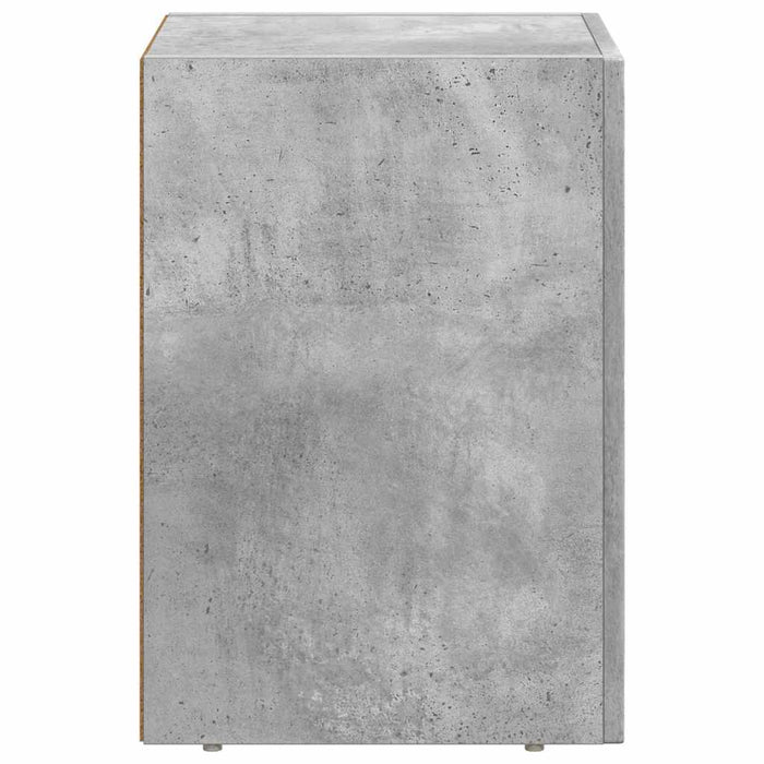 Comodino Grigio cemento 29.5 x 35 x 50 cm Legno multistrato 891230
