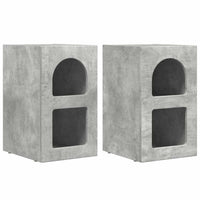 Comodino 2 pcs Grigio cemento 29.5 x 35 x 50 cm 891231
