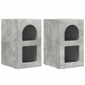 Comodino 2 pcs Grigio cemento 29.5 x 35 x 50 cm 891231