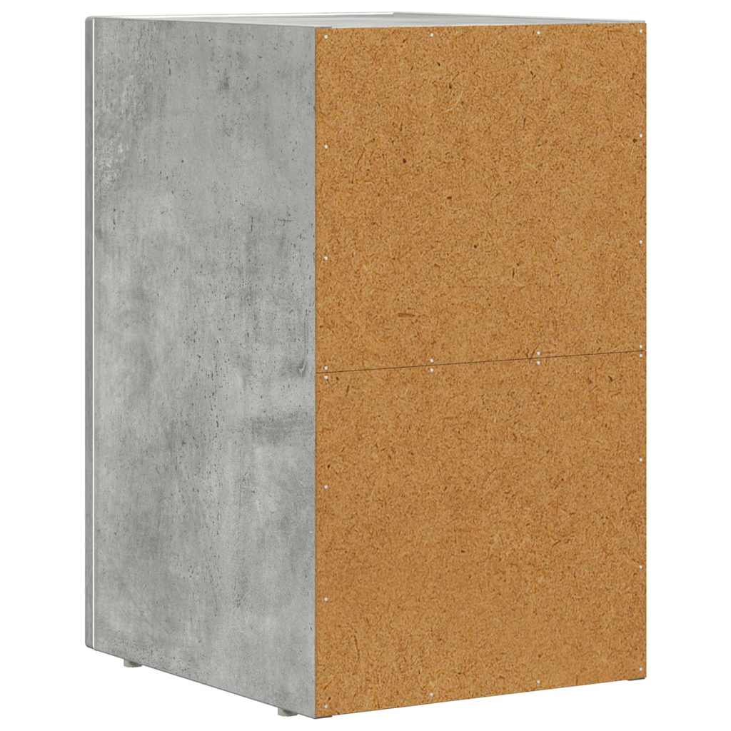 Comodino 2 pcs Grigio cemento 29.5 x 35 x 50 cm 891231