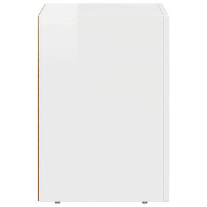 Comodino Bianco Lucido 29.5 x 35 x 50 cm Legno multistrato 891232