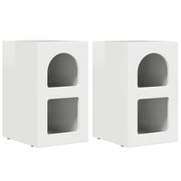 Comodino 2 pcs Bianco Lucido 29.5 x 35 x 50 cm 891233