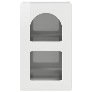 Comodino 2 pz-Set di 2 Tavolino da notte Bianco Lucido 29.5 x 35 x 50 cm