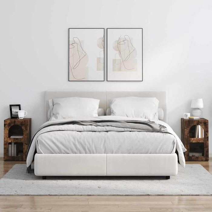 Comodino 2 pcs Rovere fumé 29.5 x 35 x 50 cm Legno multistrato 891235