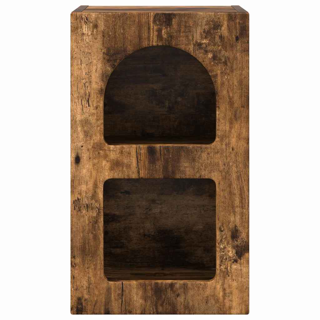 Comodino 2 pcs Rovere fumé 29.5 x 35 x 50 cm Legno multistrato 891235