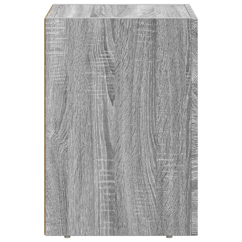 Comodino 2 pz-Set di 2 Tavolino da notte Grigio Sonoma 29.5 x 35 x 50 cm