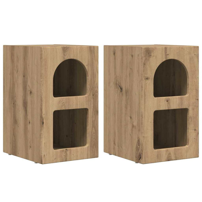 Comodino 2 pcs Rovere artigianale 29.5 x 35 x 50 cm 891243