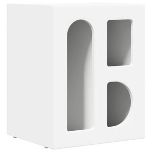 Comodino-Tavolino da notte Bianco 40 x 35 x 50 cm Legno multistrato