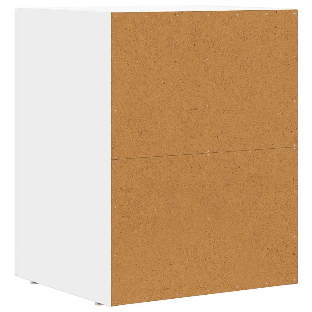 Comodino 2 pz-Set di 2 Tavolino da notte Bianco 40 x 35 x 50 cm Legno multistrato