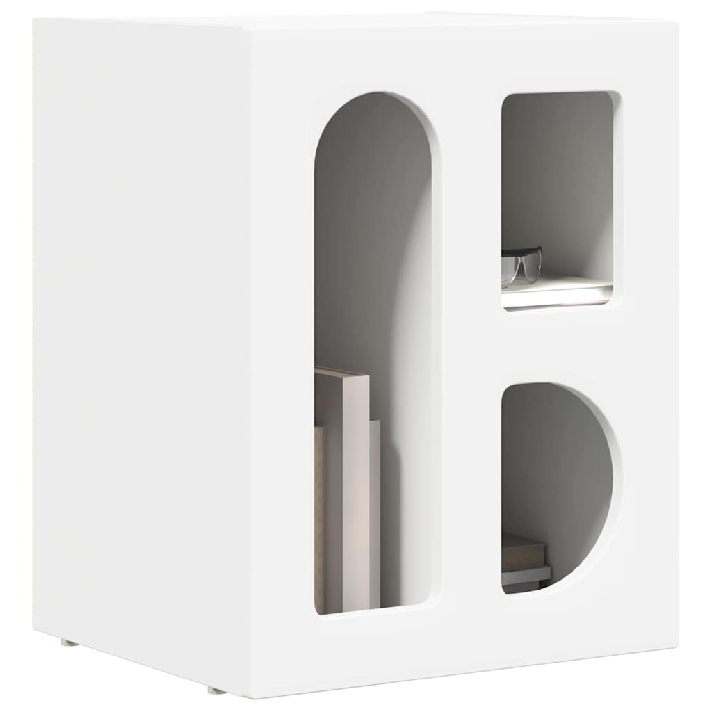 Comodino 2 pcs Bianco 40 x 35 x 50 cm Legno multistrato 891245