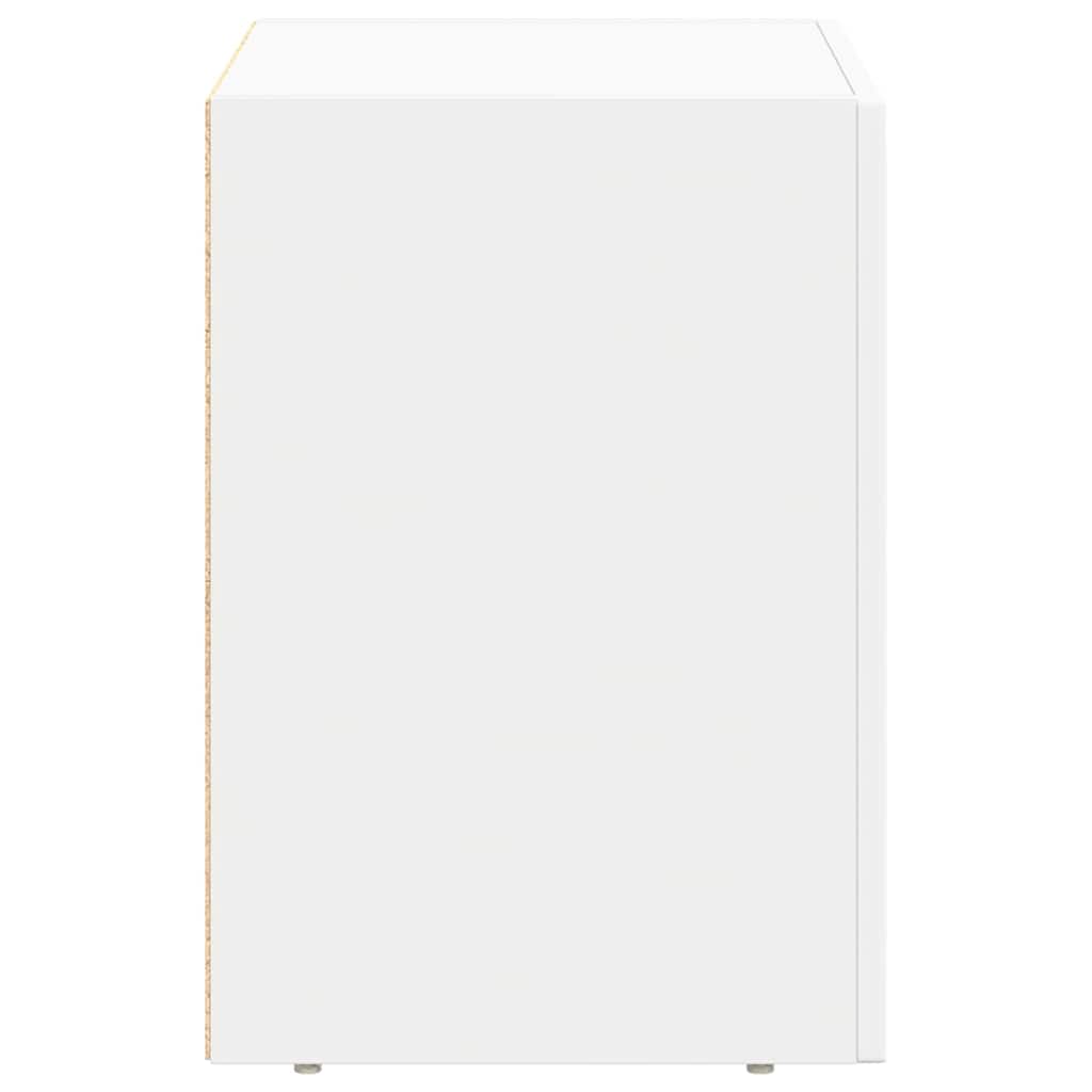 Comodino 2 pz-Set di 2 Tavolino da notte Bianco 40 x 35 x 50 cm Legno multistrato