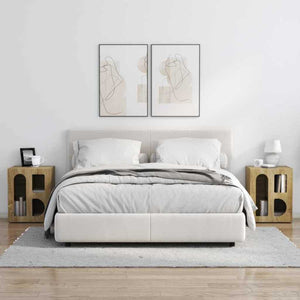 Comodino 2 pcs Rovere Sonoma 40 x 35 x 50 cm Legno multistrato 891249