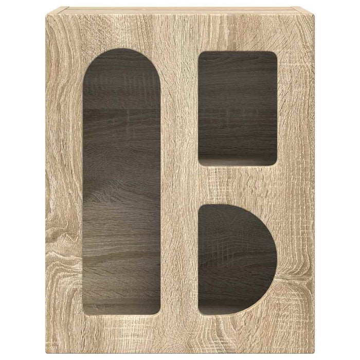 Comodino 2 pcs Rovere Sonoma 40 x 35 x 50 cm Legno multistrato 891249