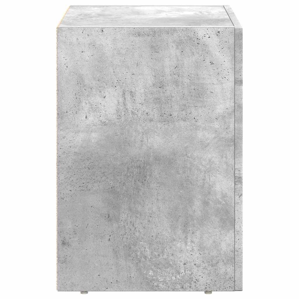 Comodino Grigio cemento 40 x 35 x 50 cm Legno multistrato 891250