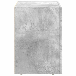 Comodino 2 pz-Set di 2 Tavolino da notte Grigio cemento 40 x 35 x 50 cm Legno multistrato