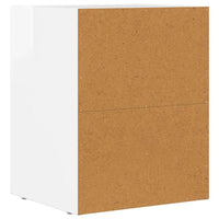 Comodino Bianco Lucido 40 x 35 x 50 cm Legno multistrato 891252