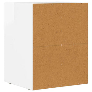 Comodino Bianco Lucido 40 x 35 x 50 cm Legno multistrato 891252