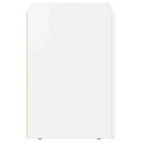 Comodino Bianco Lucido 40 x 35 x 50 cm Legno multistrato 891252