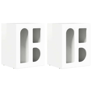 Comodino 2 pcs Bianco Lucido 40 x 35 x 50 cm Legno multistrato 891253