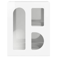 Comodino 2 pcs Bianco Lucido 40 x 35 x 50 cm Legno multistrato 891253