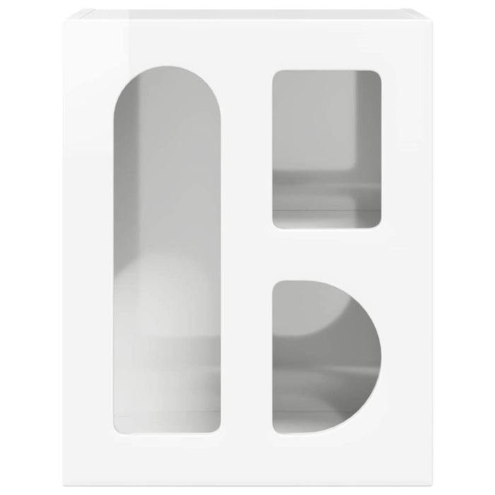 Comodino 2 pcs Bianco Lucido 40 x 35 x 50 cm Legno multistrato 891253