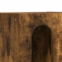 Comodino-Tavolino da notte Rovere fum¨¦ 40 x 35 x 50 cm Legno multistrato