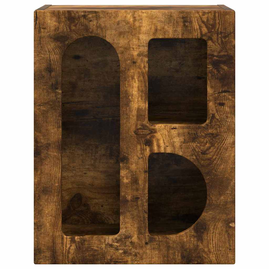 Comodino Rovere fumé 40 x 35 x 50 cm Legno multistrato 891254