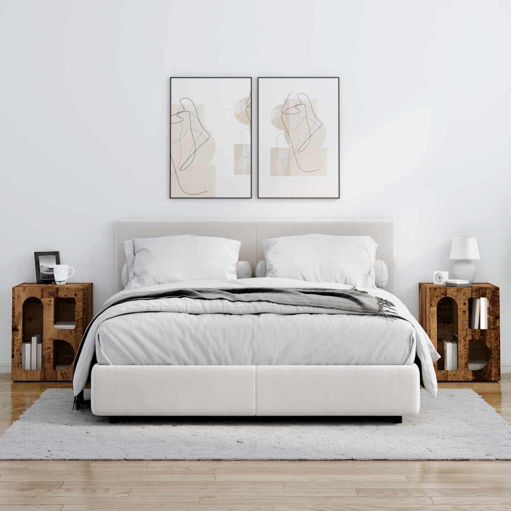 Comodino 2 pcs Legno vecchio 40 x 35 x 50 cm Legno multistrato 891261