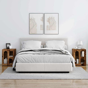 Comodino 2 pcs Legno vecchio 40 x 35 x 50 cm Legno multistrato 891261