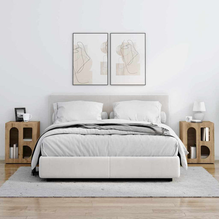 Comodino 2 pcs Rovere artigianale 40 x 35 x 50 cm 891263