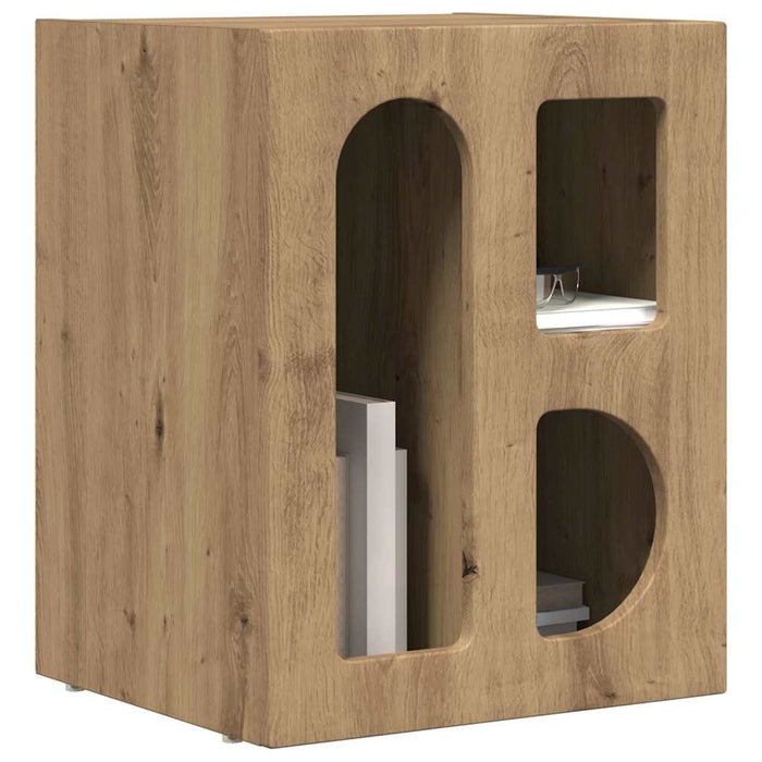 Comodino 2 pz-Set di 2 Tavolino da notte Rovere artigianale 40 x 35 x 50 cm