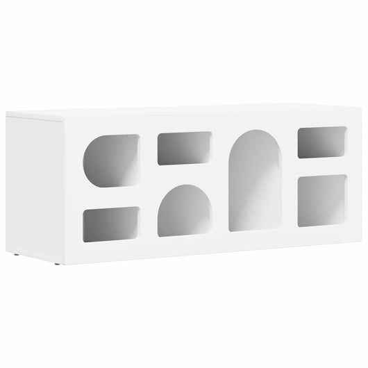 Mobile TV-Credenza TV-Console TV Bianco 100 x 35 x 40 cm Legno multistrato
