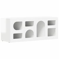 Mobile TV-Credenza TV-Console TV Bianco Lucido 100 x 35 x 40 cm Legno multistrato