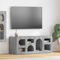 Mobile TV-Credenza TV-Console TV Grigio Sonoma 100 x 35 x 40 cm Legno multistrato