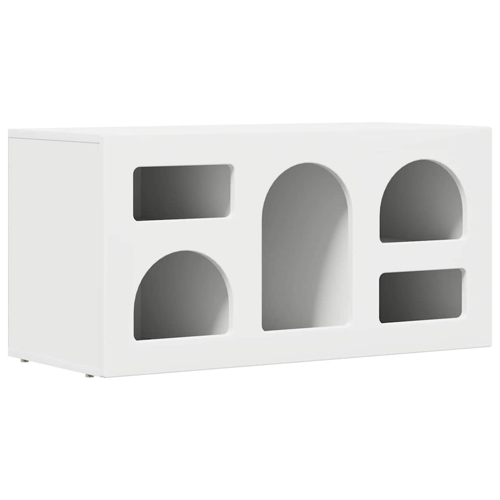 Mobile TV-Credenza TV-Console TV Bianco 80 x 35 x 40 cm Legno multistrato